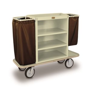 Carrito de limpieza de acero Forbes®, beige