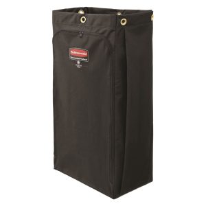 Bolsa de Lona Rubbermaid de 30 Galones para Carros de Limpieza de Alta Capacidad, Forro de Vinilo, Color Negro