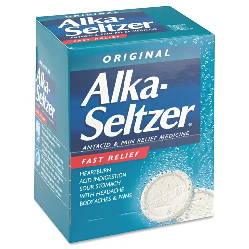 Alka-Seltzer® Antiácido y Medicina para el Alivio del Dolor