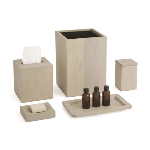 Bandeja de Amenidades de la Colección Ahala, Acabado Blanco Lavado