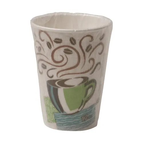 Taza de Papel Aislante Dixie PerfecTouch, Diseño de Café de, Envuelta