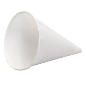 Vaso Cono Genpak Drywax con Borde Enrollado, Sin Envolver, 4 oz