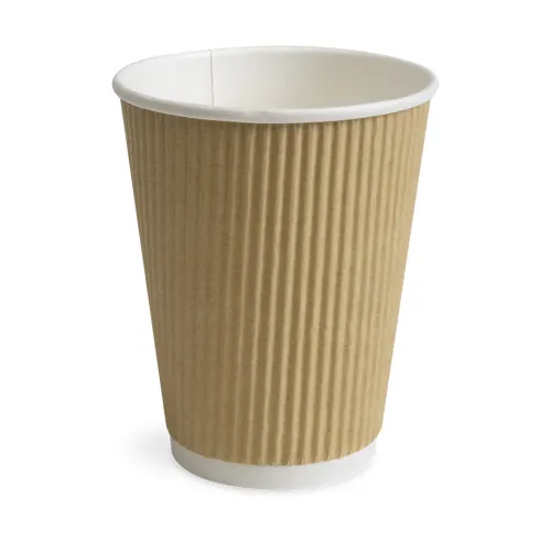 Vaso de papel con textura Jungle Ripple, 8 oz