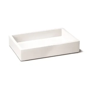 1 Jabonera de Resina Colección Delta, Blanca