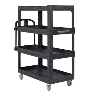 Rubbermaid Brute 4-Shelf Heavy Duty Ergo Carrito Utilitario