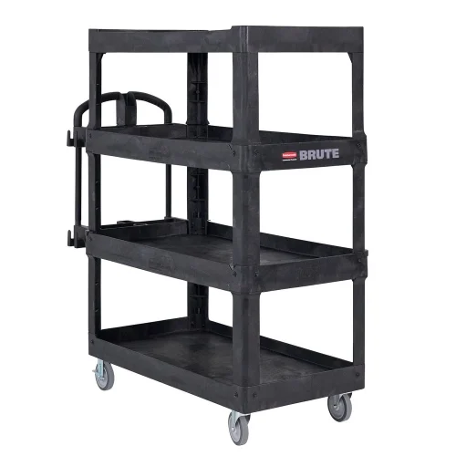 Rubbermaid Brute 4-Shelf Heavy Duty Ergo Carrito Utilitario