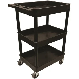 Carro Utilitario de Plástico APEX, 38.5 pulgadas, Negro