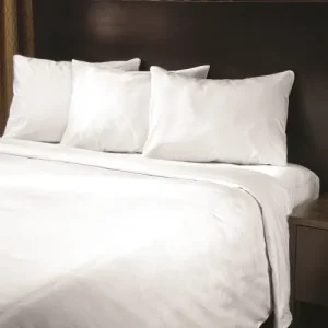 16 Funda de Edredón Villa di Lusso, Tejido T300, 280x215 cm, Patrón de Ola Ancha, Blanco