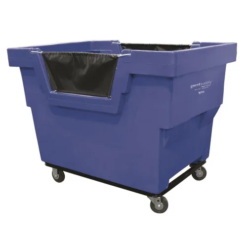 Carro de manejo Royal Basket estándar de 26.5 pies cúbicos, color azul.