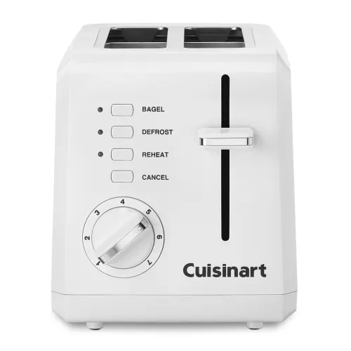 Tostadora Cuisinart 2-Rebanadas Compacta, Color Blanco