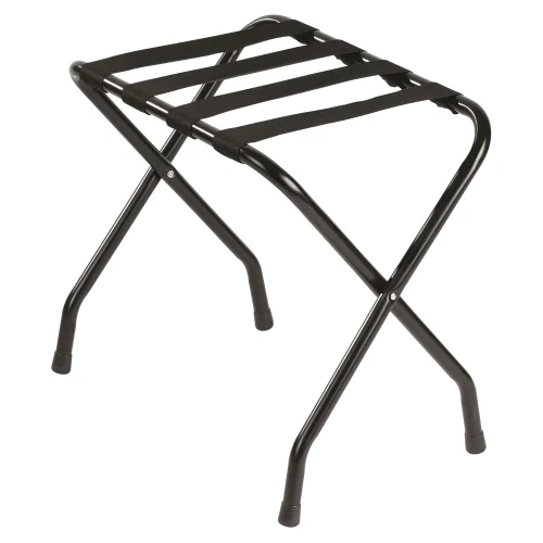 Soporte para Equipaje Metálico con Superficie Plana, Acabado en Polvo y Correas Negras