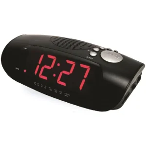 Sonnet R-1627 Reloj Despertador LED con Conector MP3, Negro
