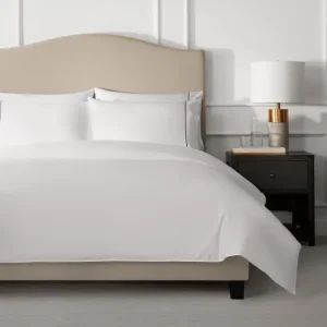 6 Funda de Edredón Connoisseur con Solapa, Tejido Mate Mercerizado Mezcla T300, Full/Doble 218x246+15 cm, Blanco