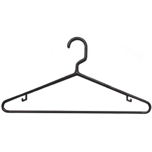 Percha de plástico con gancho abierto, para Hombre, Marrón