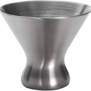 Copa cocktail satinada de acero inoxidable 210 ml (doble pared)