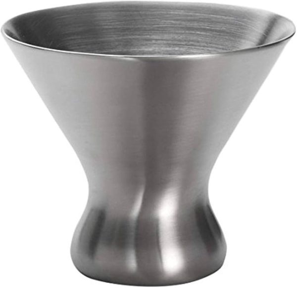 Copa cocktail satinada de acero inoxidable 210 ml (doble pared)