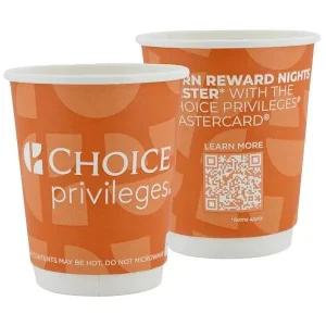 Vasos de papel Choice Hotels de 9 oz